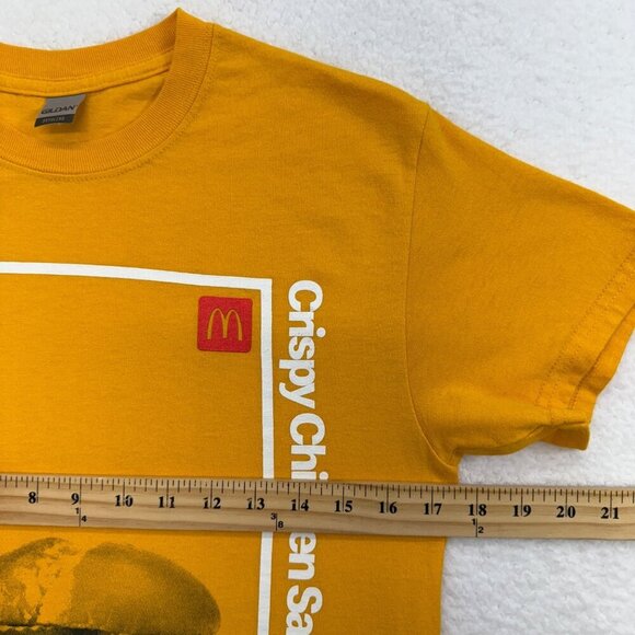 McDonald's Crispy Chicken Sandwich Employee Team Member T-Shirt Yellow Size S? - Picture 6 of 7
